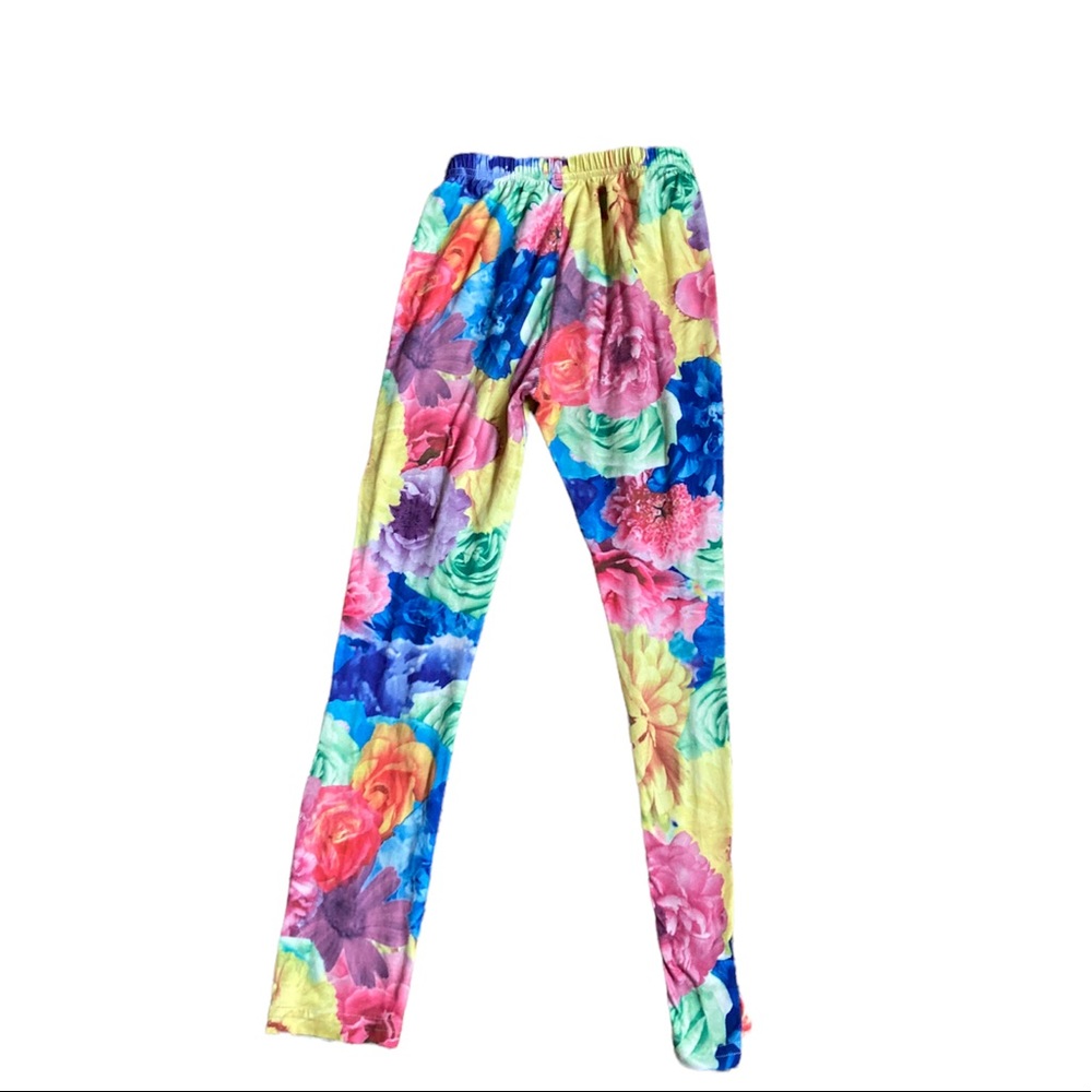 Luouse 80 8%spandex 86% polyesster flower leggings